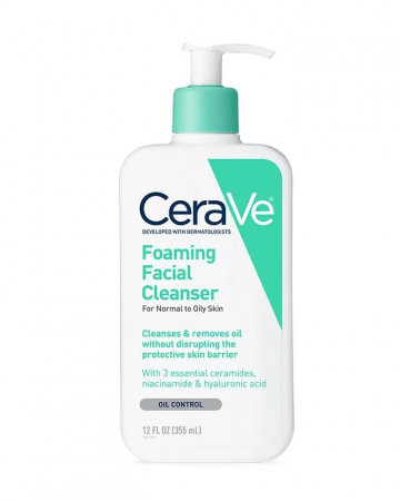 CERAVE FOAMING FACIAL CLEANSER FOR NORMAL TO OILY SKIN 355ML